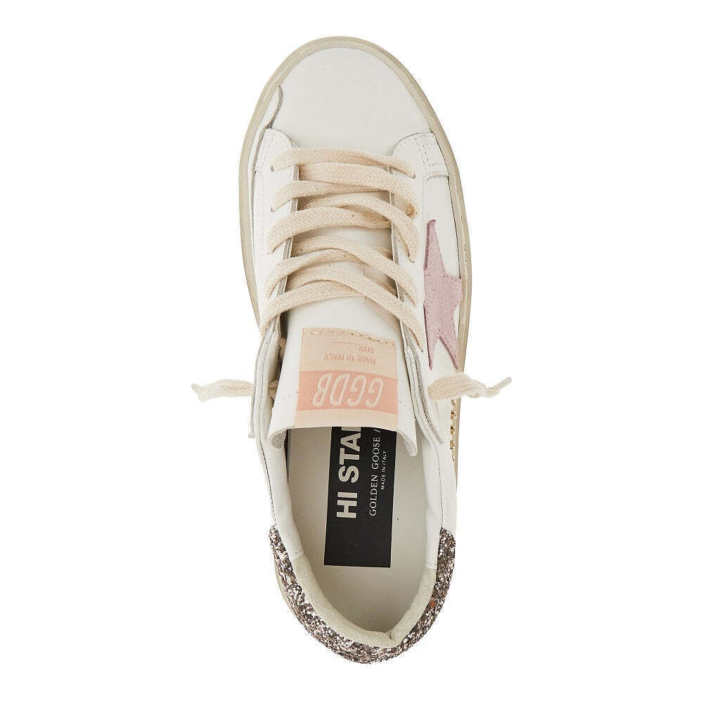 Golden Goose Hi Star Leather Sneakers - Picture 4 of 5